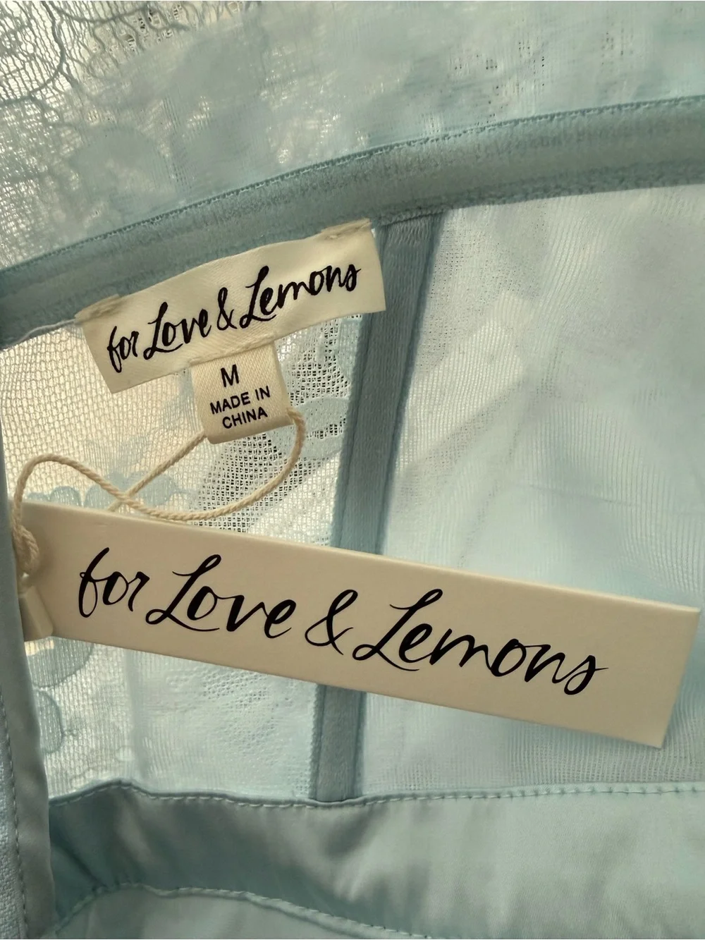 For Love & Lemons Pale Blue Strapless Tulle Gown - NWT - Picture 5 of 5